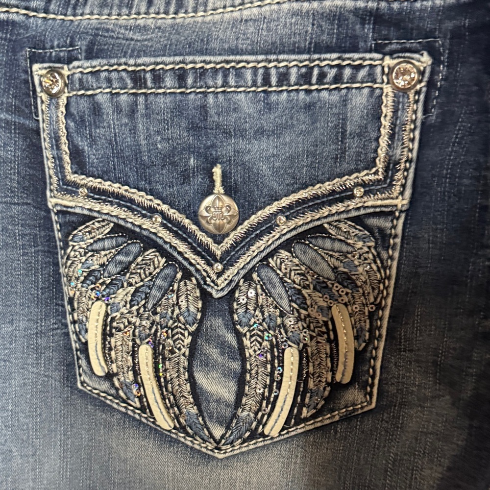 Miss Me Mid Rise Boot Light Blue Jeans 36x34 36 18 18 W Long New! - Picture 5 of 11